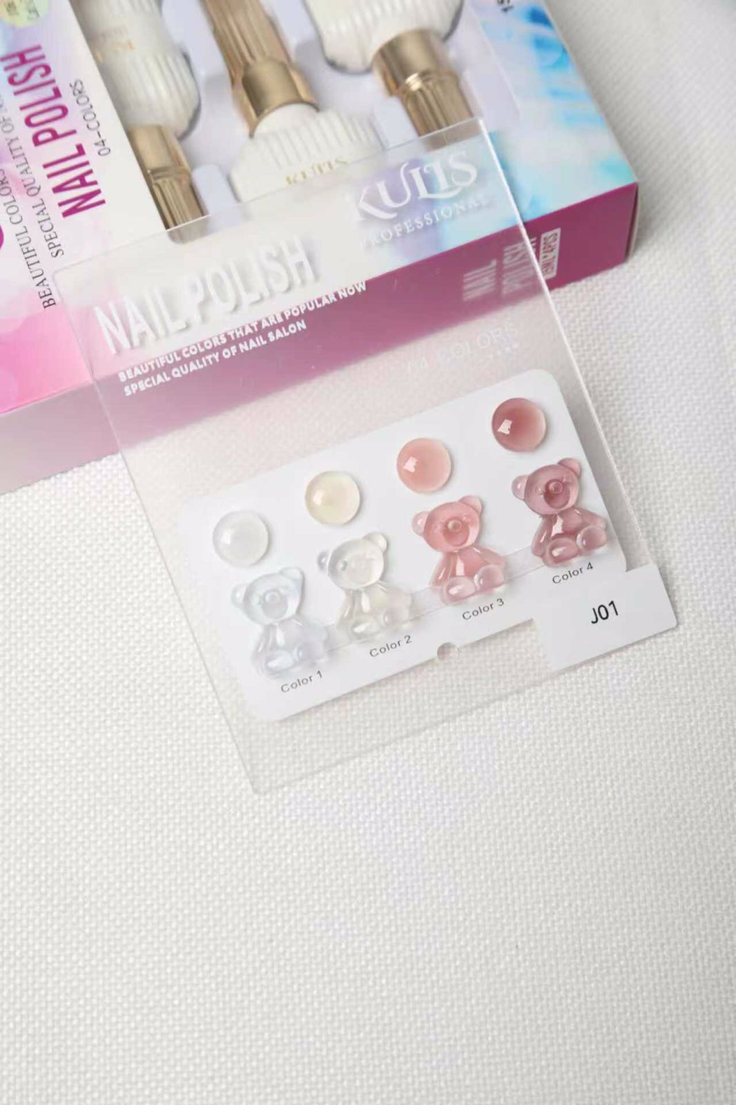 Kulis - 4Pcs UV Gel Polish Combo with Shade Card | 15ml Each