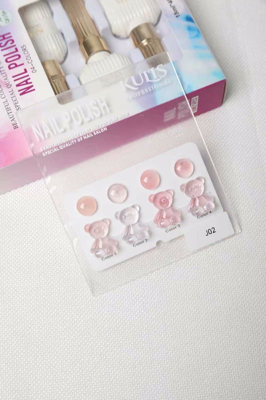 Kulis - 4Pcs UV Gel Polish Combo with Shade Card | 15ml Each