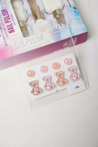 Kulis - 4Pcs UV Gel Polish Combo with Shade Card | 15ml Each