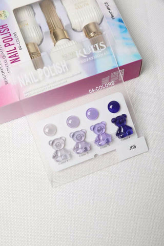 Kulis - 4Pcs UV Gel Polish Combo with Shade Card | 15ml Each