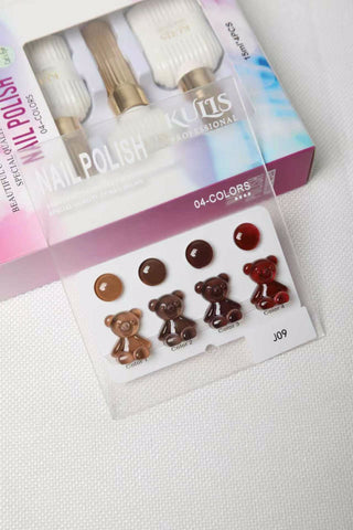 Kulis - 4Pcs UV Gel Polish Combo with Shade Card | 15ml Each