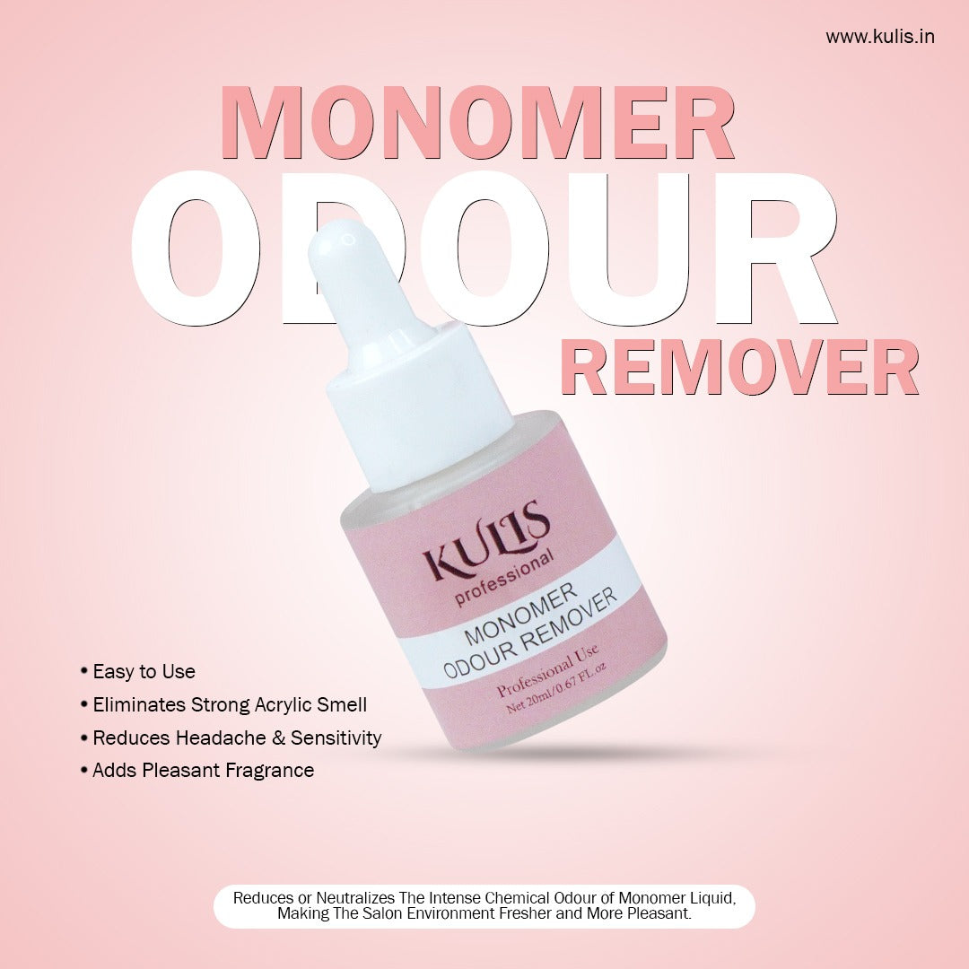 KULIS Professional Monomer Odour Remover 20ml | Acrylic Nail Smell Neutralizer | Reduces Strong Monomer Odour | For Nail Extension, Salon & Home Use