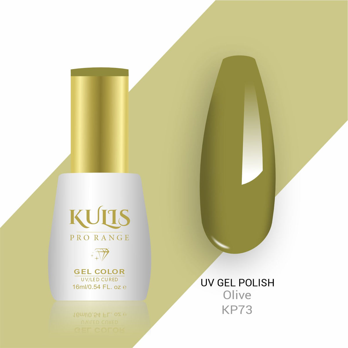 Kulis ProRange - UV Gel Nail Polish - KP73 -Olive