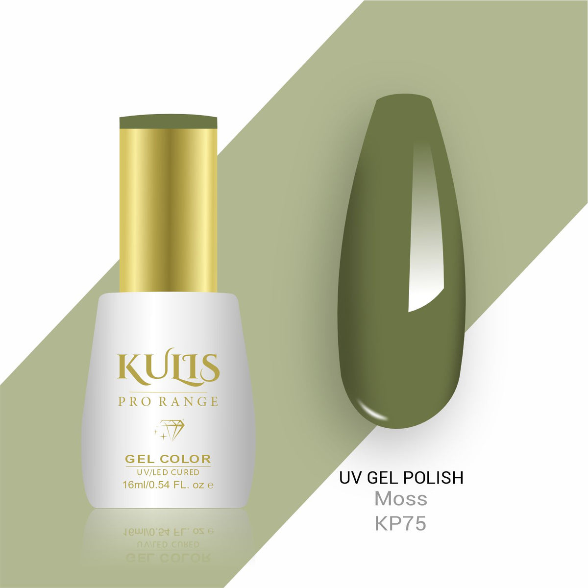 Kulis ProRange - UV Gel Nail Polish - KP75 -Moss