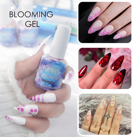 Kulis - Blooming Gel 15ml | Soak-Off UV/LED Cured Blossom Gel for Marble Art - Clear