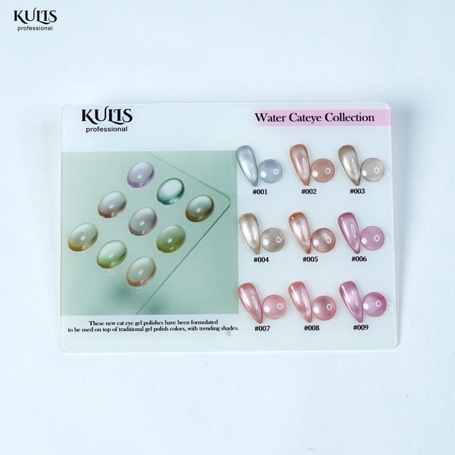 Kulis Water Cat Eye Gel Polish – 10ml Bottle | Magnetic UV/LED Nail Gel | 3D Glossy Shimmer Finish