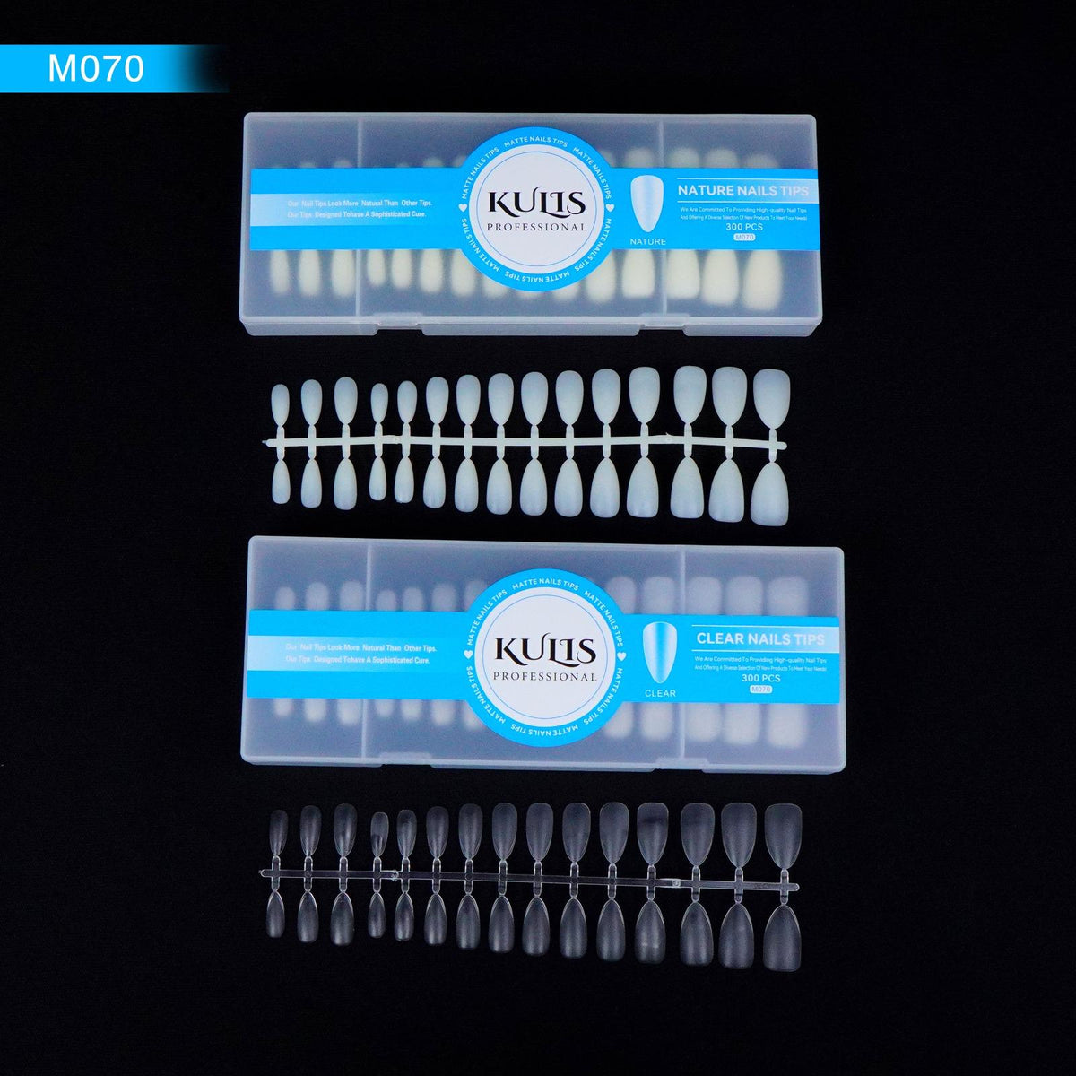 Kulis Professional Press-On Nail Tips Box – Assorted False Nail Tips for Nail Extensions, Nail Art & DIY Manicure