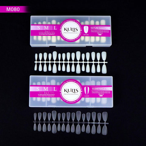 Kulis Professional Press-On Nail Tips Box – Assorted False Nail Tips for Nail Extensions, Nail Art & DIY Manicure
