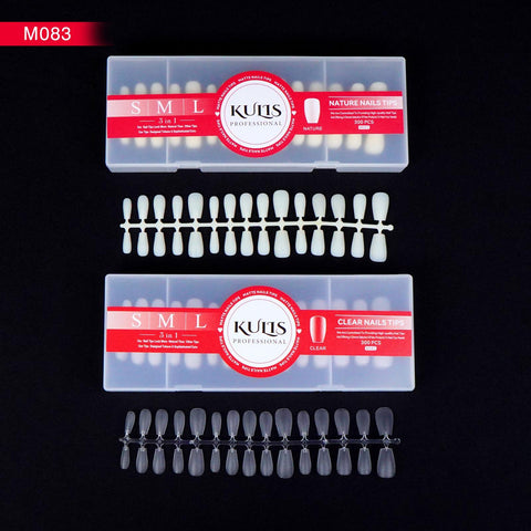 Kulis Professional Press-On Nail Tips Box – Assorted False Nail Tips for Nail Extensions, Nail Art & DIY Manicure
