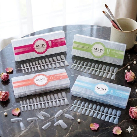 Kulis Professional Press-On Nail Tips Box – Assorted False Nail Tips for Nail Extensions, Nail Art & DIY Manicure