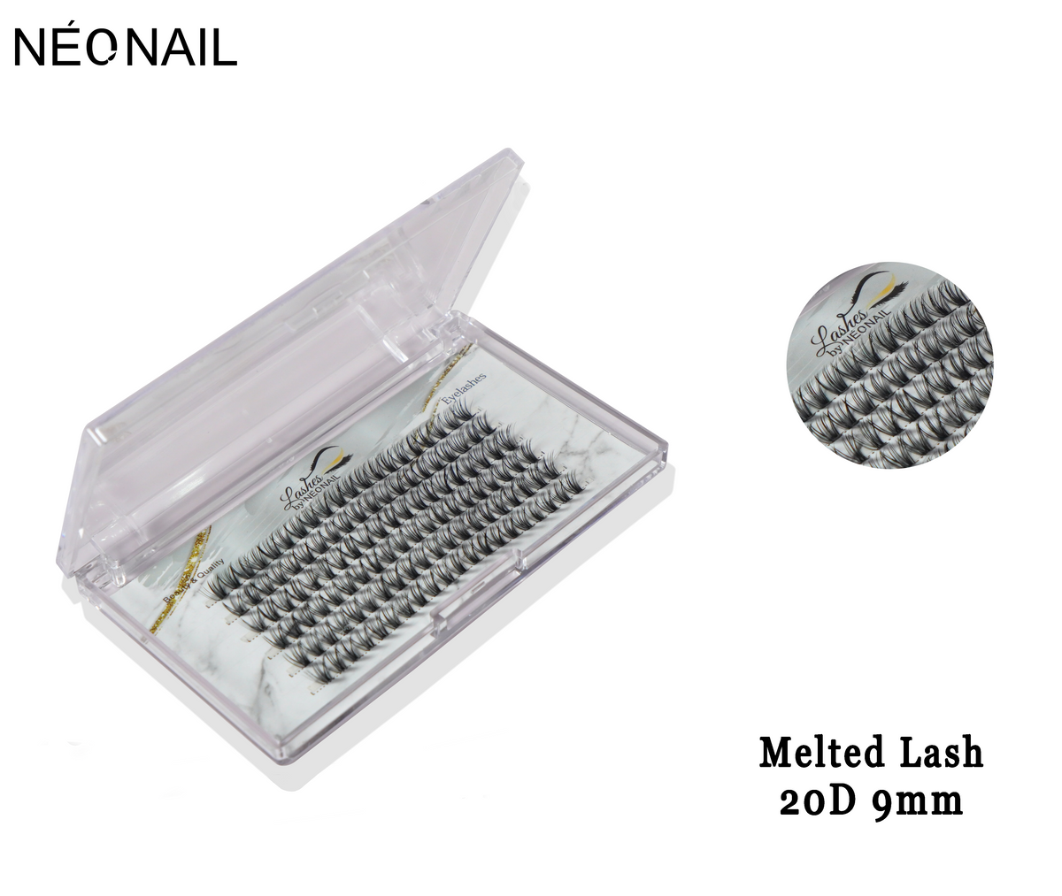 Neonail - Permanent Eyelash - Melted lash - 20D 9mm  Tray