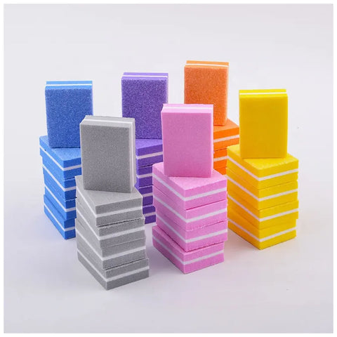 Kulis Nail Mini Buffer Block File 80/100 Grit 2 Sided Multicolor