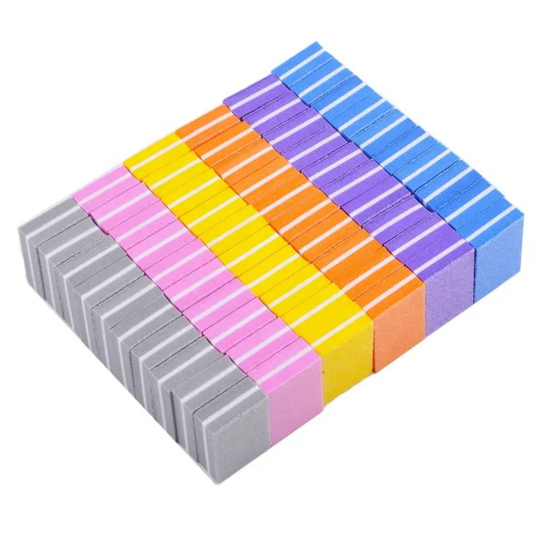 Kulis Nail Mini Buffer Block File 80/100 Grit 2 Sided Multicolor