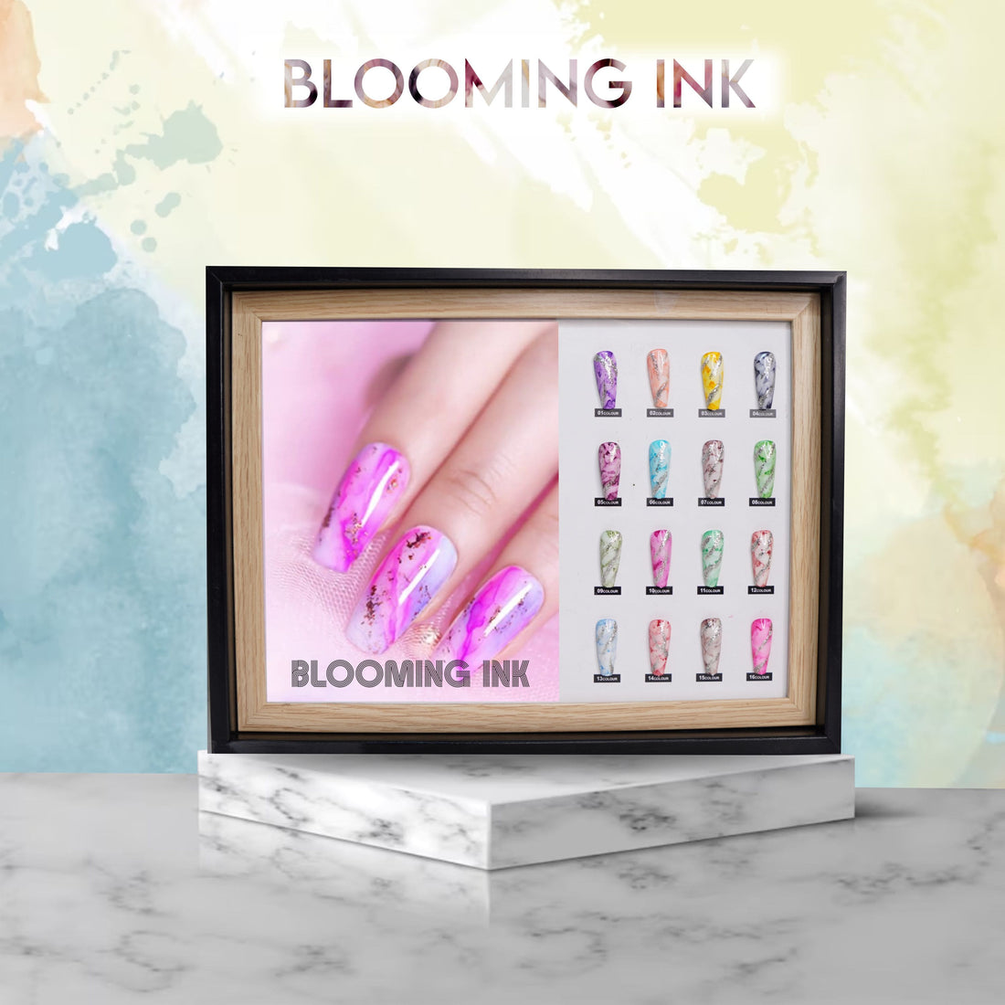 NEONAIL Blooming Watercolor Ink Nail Art Blossom Gel for Spreading Marble Effect Soak-Off UV Gel 15ml