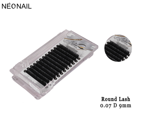 Neonail - Permanent Eyelash - Round Lash - 0.07D 9mm Tray