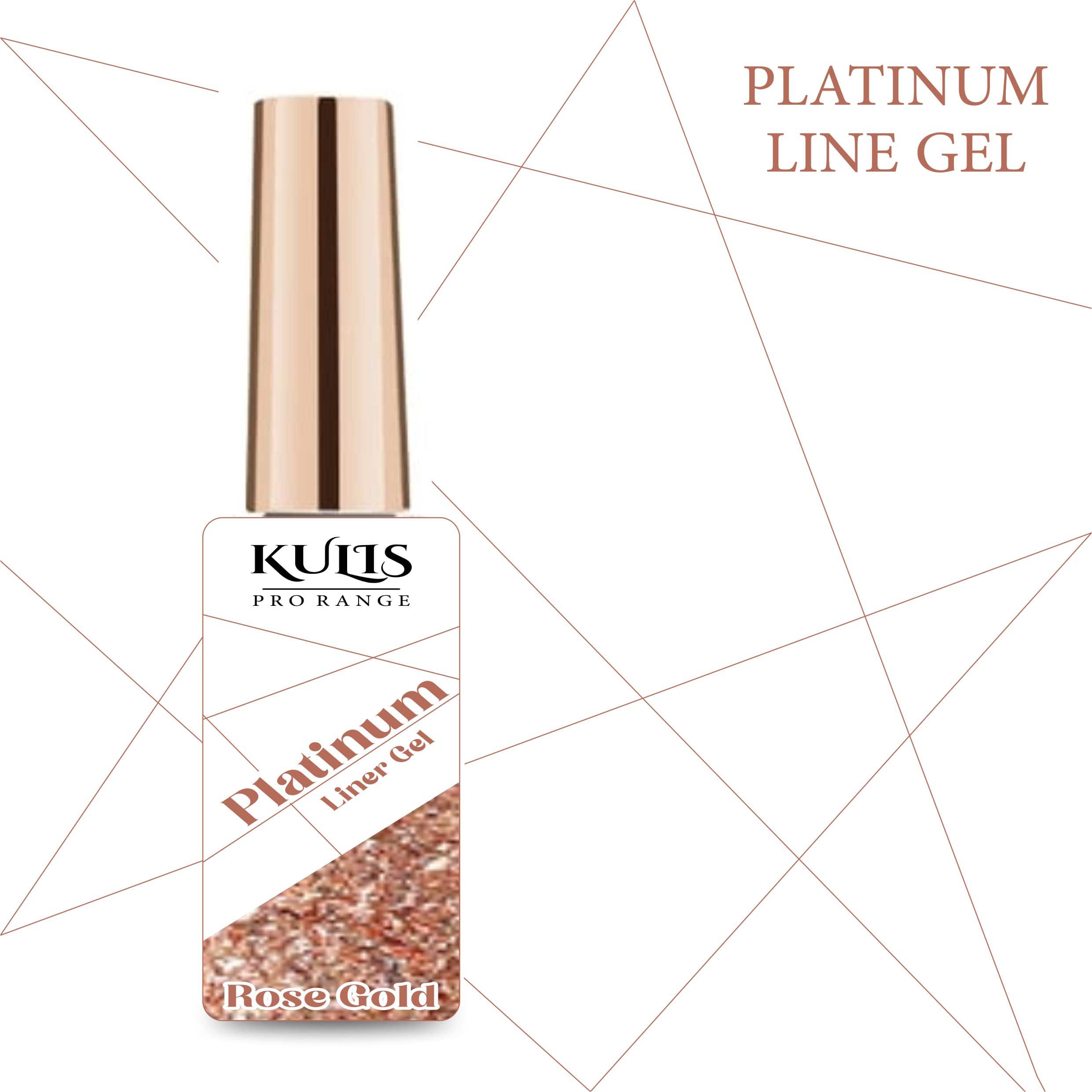 Kulis ProRange Platinum Nail Liner Gel with Thin Nail Art Brush Cap Bottle Painting Liner gel