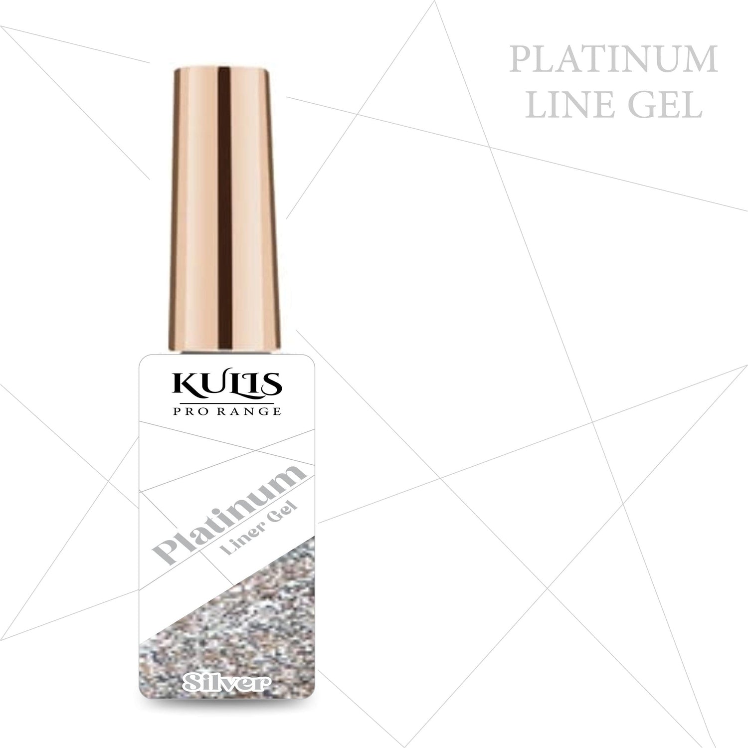 Kulis ProRange Platinum Nail Liner Gel with Thin Nail Art Brush Cap Bottle Painting Liner gel