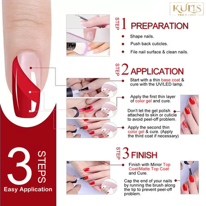 Kulis Pro Range UV Gel Nail Polish | Premium Soak-Off UV/LED Cured Gel 16ml (61 to 120 Shades)