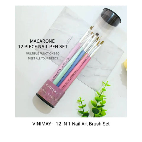 VINIMAY - Professional 12IN1 Nail Art Brush Set
