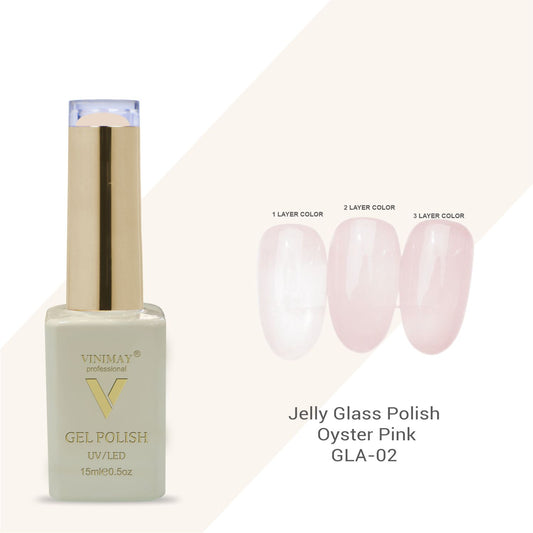 Vinimay - Jelly Glass UV Gel Polish - GLA02 - Oyster Pink