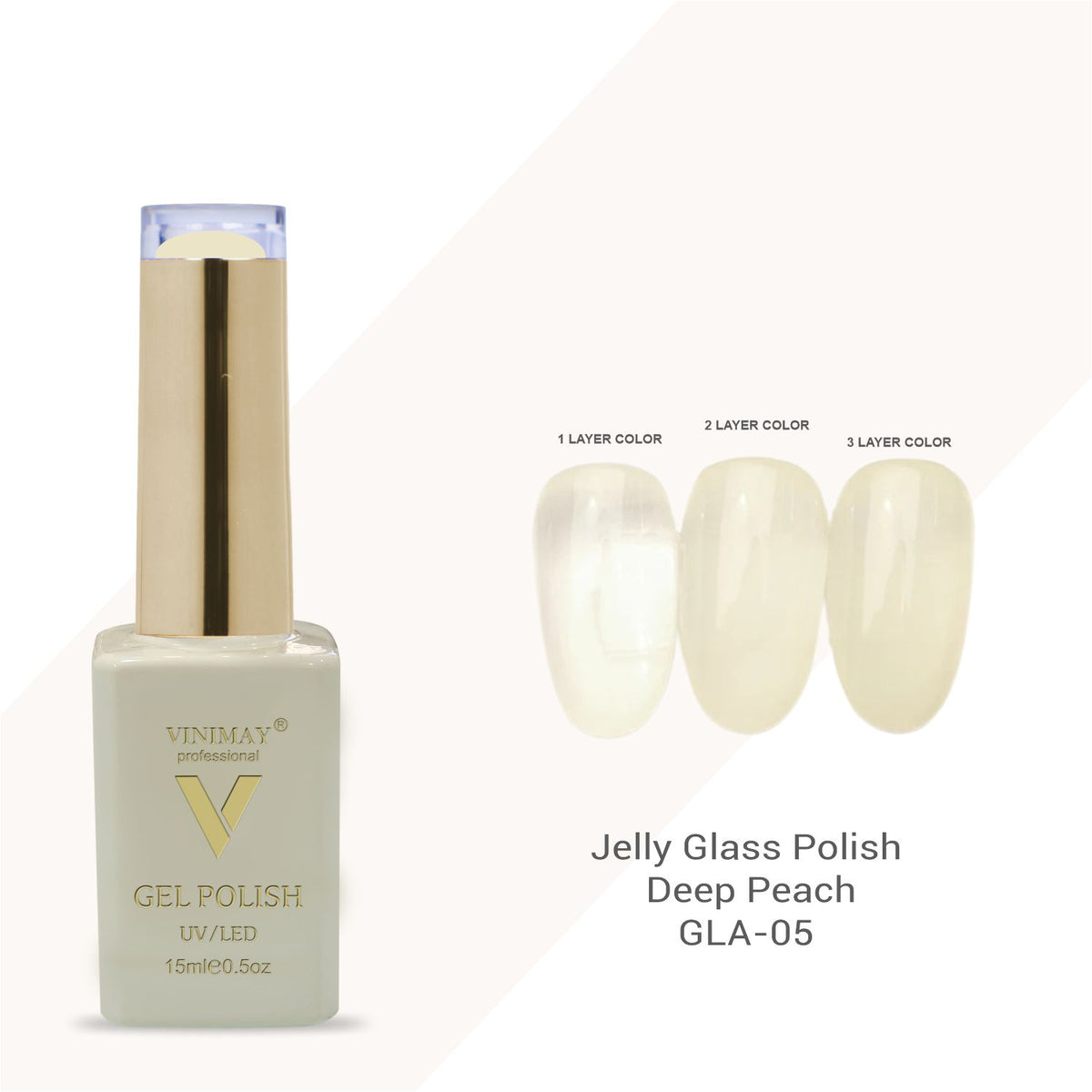 Vinimay - Jelly Glass UV Gel Polish - GLA05 - Deep Peach