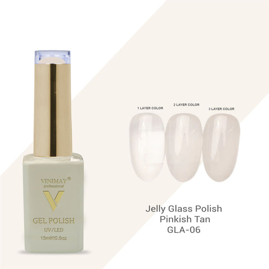 Vinimay - Jelly Glass UV Gel Polish - GLA06 - Pinkish Tan