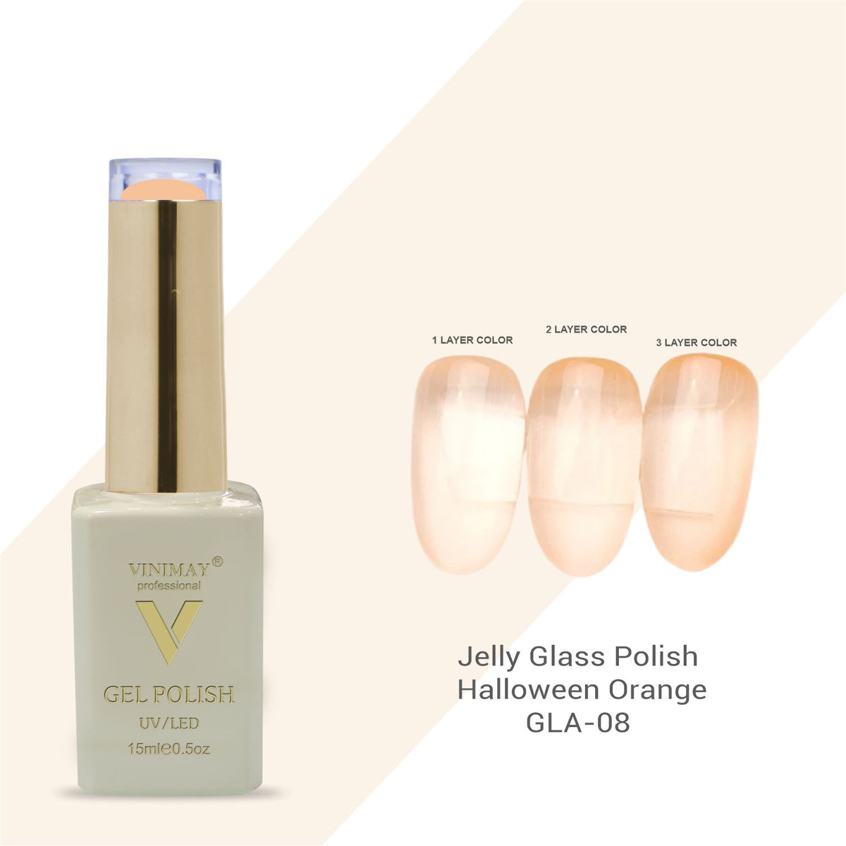 Vinimay - Jelly Glass UV Gel Polish - GLA08 - Halloween Orange