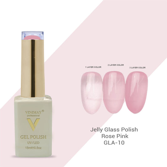 Vinimay - Jelly Glass UV Gel Polish - GLA10 - Rose Pink