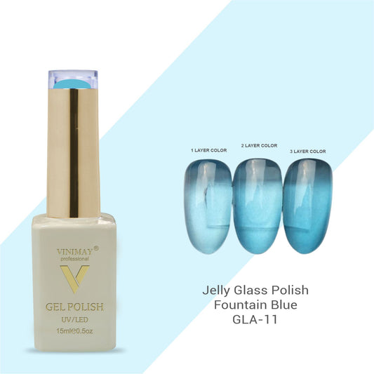 Vinimay - Jelly Glass UV Gel Polish - GLA11 - Fountain Blue