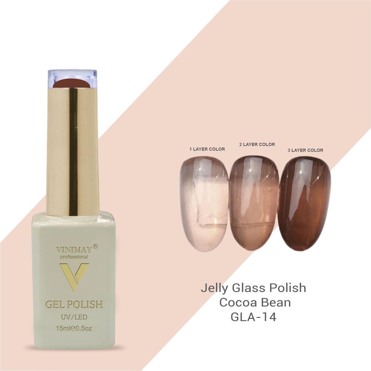 Vinimay - Jelly Glass UV Gel Polish - GLA14 - Cocoa Bean