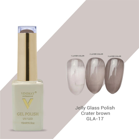 Vinimay - Jelly Glass UV Gel Polish - GLA17 - Crater Brown