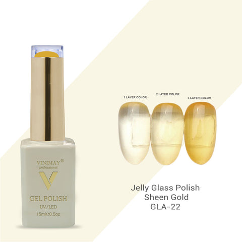 Vinimay - Jelly Glass UV Gel Polish - GLA22 - Sheen Gold