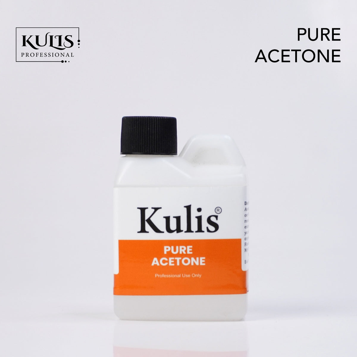 Kulis Pure Acetone, 120ml | Quick and Effective Formula For Natural, Acrylic, and Sculptured Nails