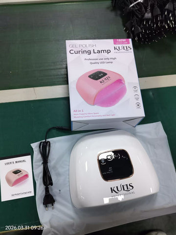 Kulis Professional 180W UV LED Nail Lamp | Gel Polish Curing Lamp with Smart Sensor & Timer Display | Fast Drying Nail Dryer for Gel Nails