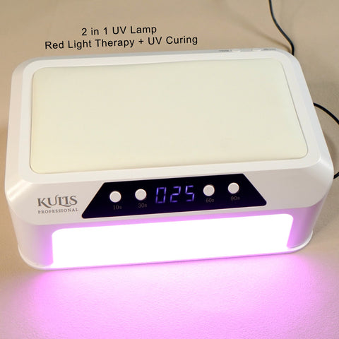 Kulis Professional 236W Dual Light Source UV LED Nail Lamp | Red Light Therapy & UV Gel Curing Lamp | Fast-Drying Nail Dryer with Timer Display