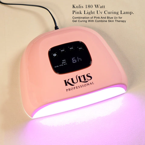 Kulis Professional 180W UV LED Nail Lamp | Gel Polish Curing Lamp with Smart Sensor & Timer Display | Fast Drying Nail Dryer for Gel Nails