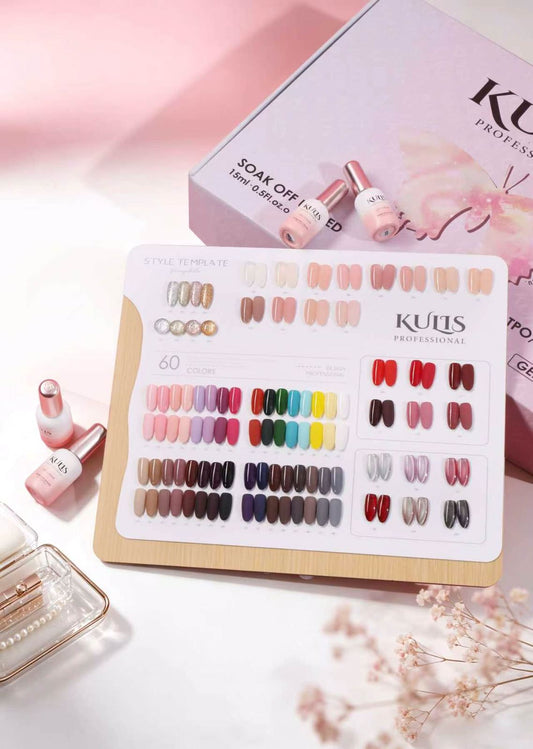 Kulis Professional 60Pcs Gel Polish Set, 15ml Each Bottle | Professional UV LED Gel Nail Polish Collection with 60 Assorted Colors