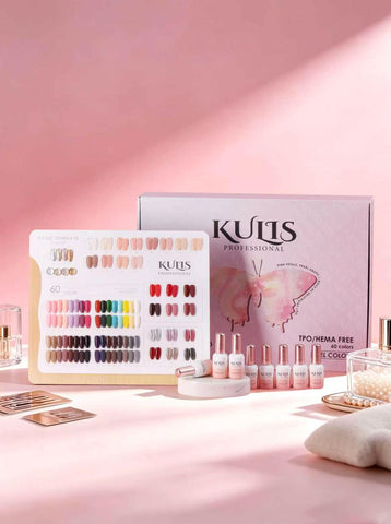 Kulis Professional 60Pcs Gel Polish Set, 15ml Each Bottle | Professional UV LED Gel Nail Polish Collection with 60 Assorted Colors