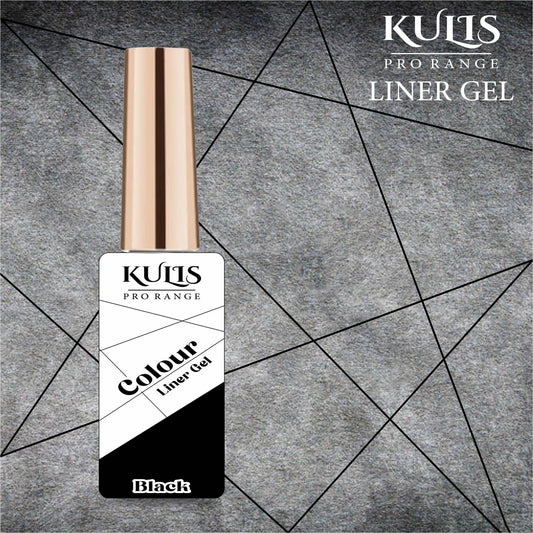 Kulis ProRange Simple Nail Liner Gel with Thin Nail Art Brush Cap Bottle Painting Liner Gel