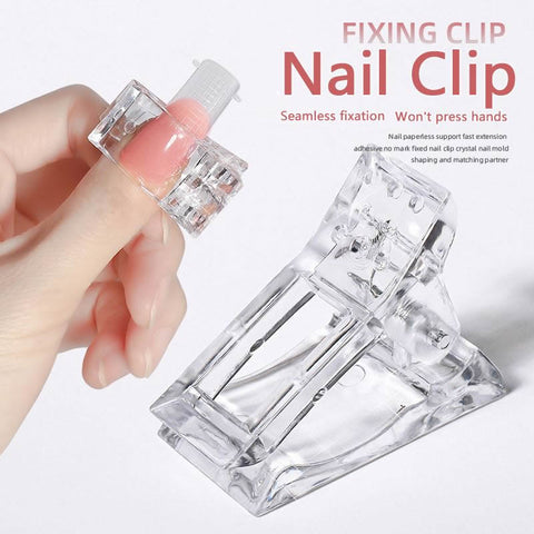 Kulis Plastic Nail Clip for Building Polygel Nail Forms Transparent