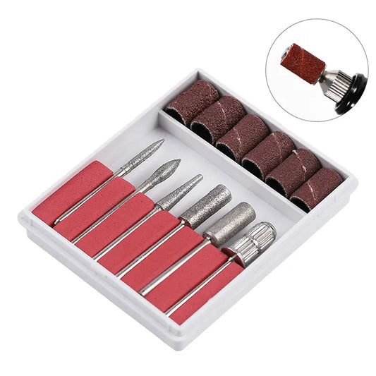 Kulis Nail Drill Bit Manicure Accessories Electric Acrylic Drill Bits Set Tool (6pcs/set)