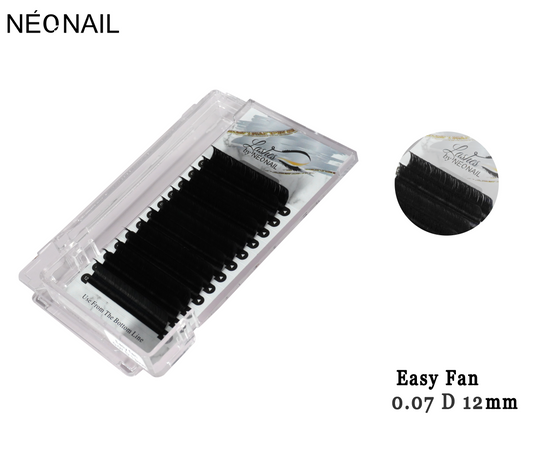 Neonail - Permanent Eyelash - Easy Fan - 0.07D 12mm Tray