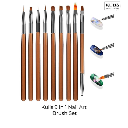 Kulis - 9IN1 Nail Art Brush Set