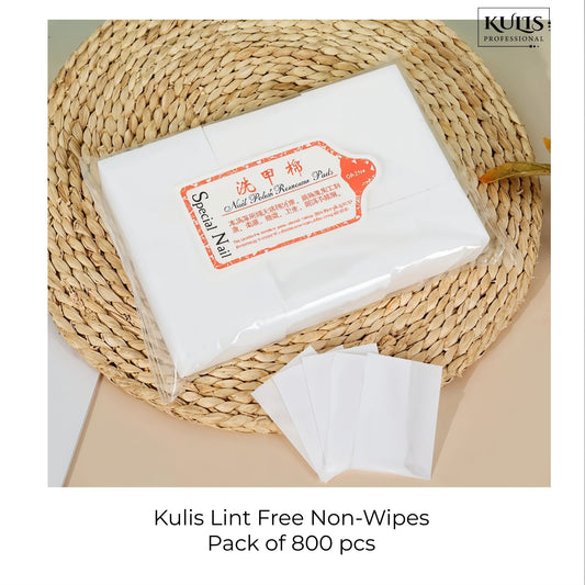 Kulis Lint Free Nail Wipes, 800pc Nail Cleaning Dry Wipes