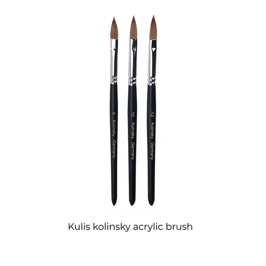 Kulis Black wood- Kolinsky Acrylic Brush BB No.08