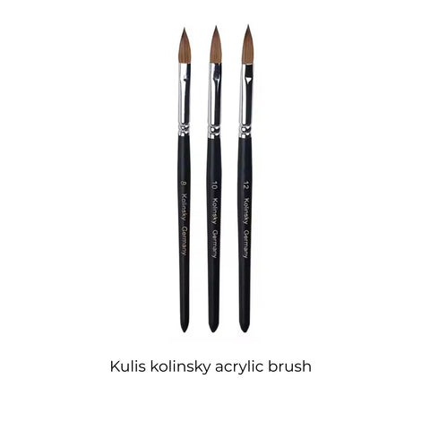 Kulis Black wood- Kolinsky Acrylic Brush BB No.12