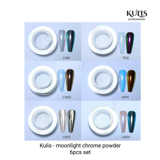 professional moonlight chrome powder 6pcs set