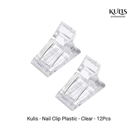 Kulis - Nail Clip Plastic - Clear - 12Pcs