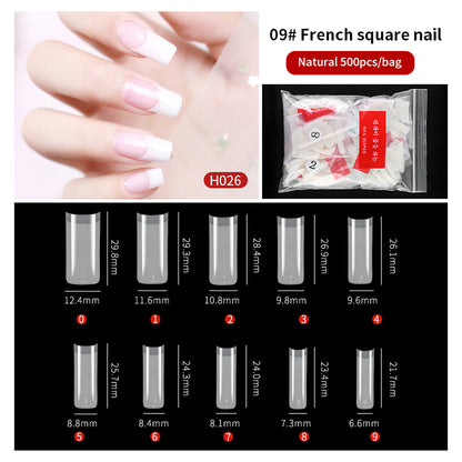 Artificial Unbreakable Nail Extension Tips 500pc/Pack - Natural Color