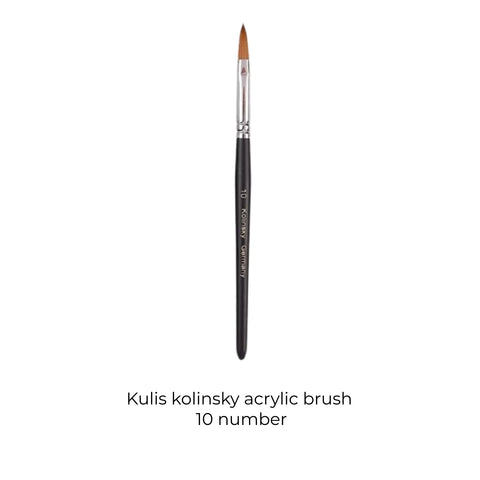 Kulis Black wood- Kolinsky Acrylic Brush BB No.10